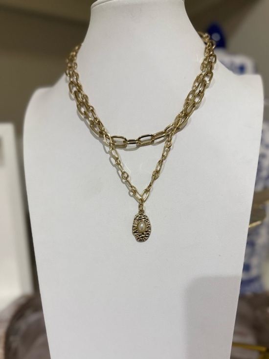Jewelry - Set of 2 Separate Gold Tone Paperclip Chain Necklaces